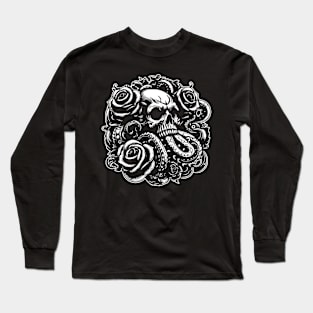 gothic skull kraken Long Sleeve T-Shirt